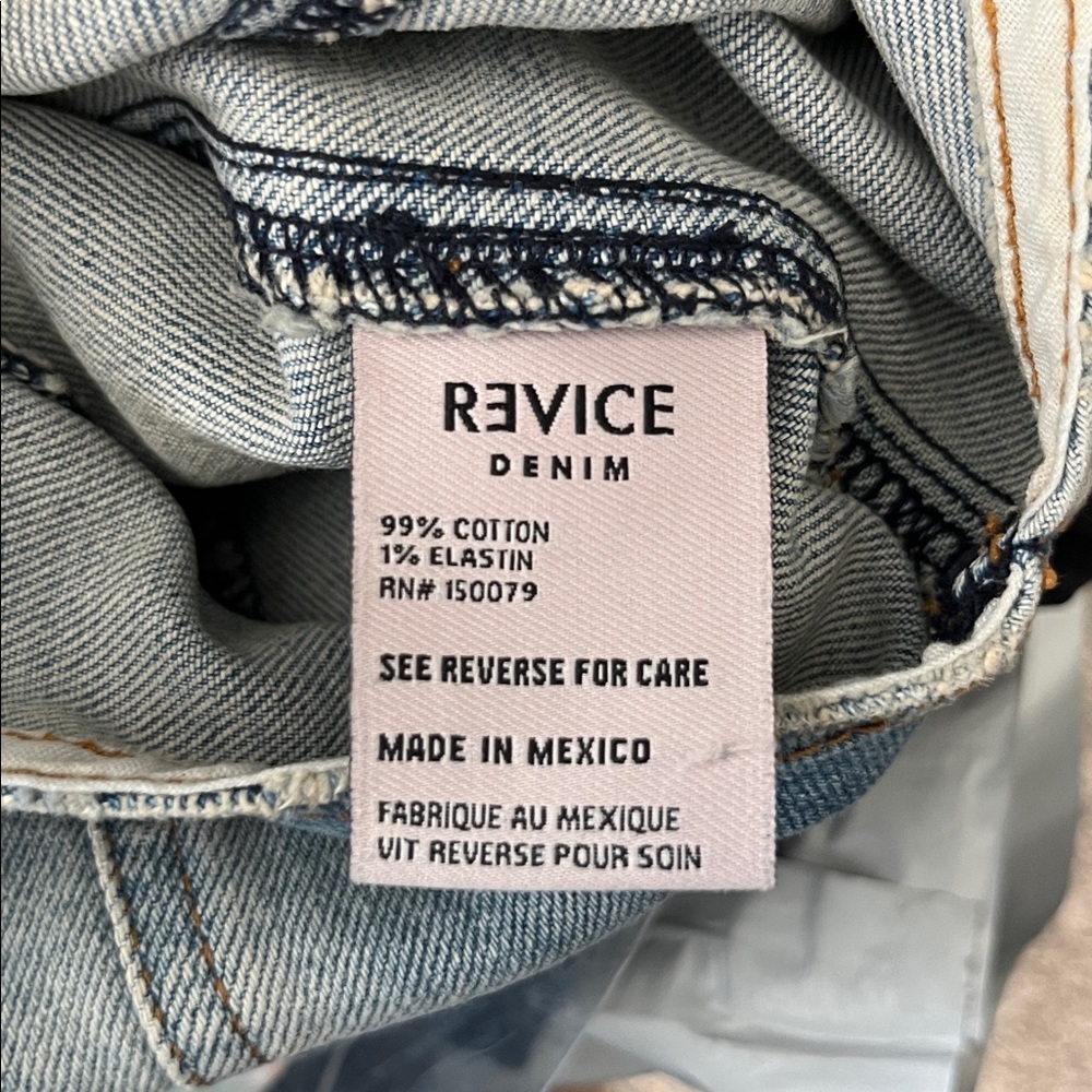 REVICE Light Blue Denim Dress with Front Zipper - Picture 10 of 12